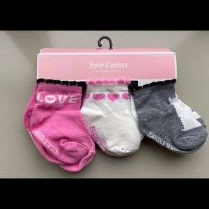 Juicy Couture socks size 6-12 months NEW